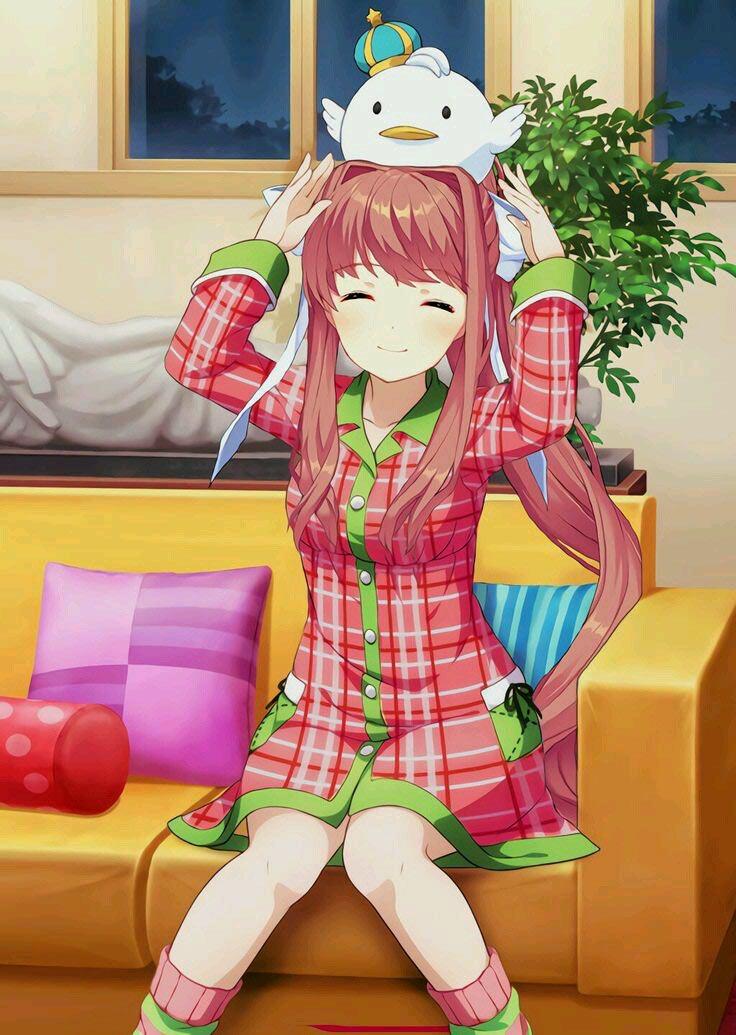 Don't know where this is from, posted by @K44RO on Monika's (first) birthday twitter post